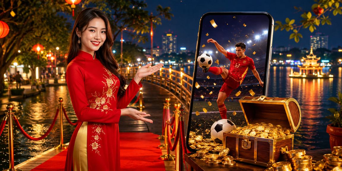 Giao diện slot mới tại xsgilai phong cách bóng đá và áo dài